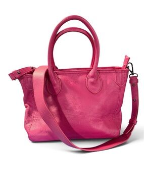 Beck Beckini Leather Cross Body Beck Bag in Cosmo Hot Pink